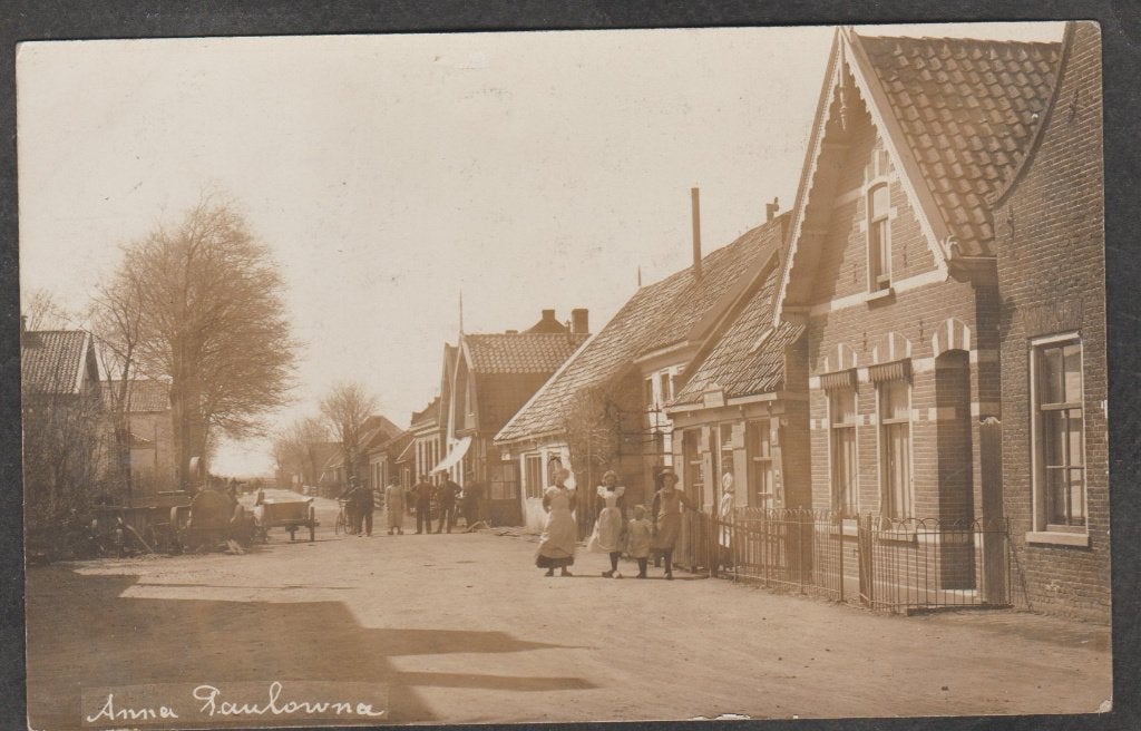 anna paulowna  dorpsgezicht fotokaart, Verzenden, Voor 1920, Ongelopen, Noord-Holland