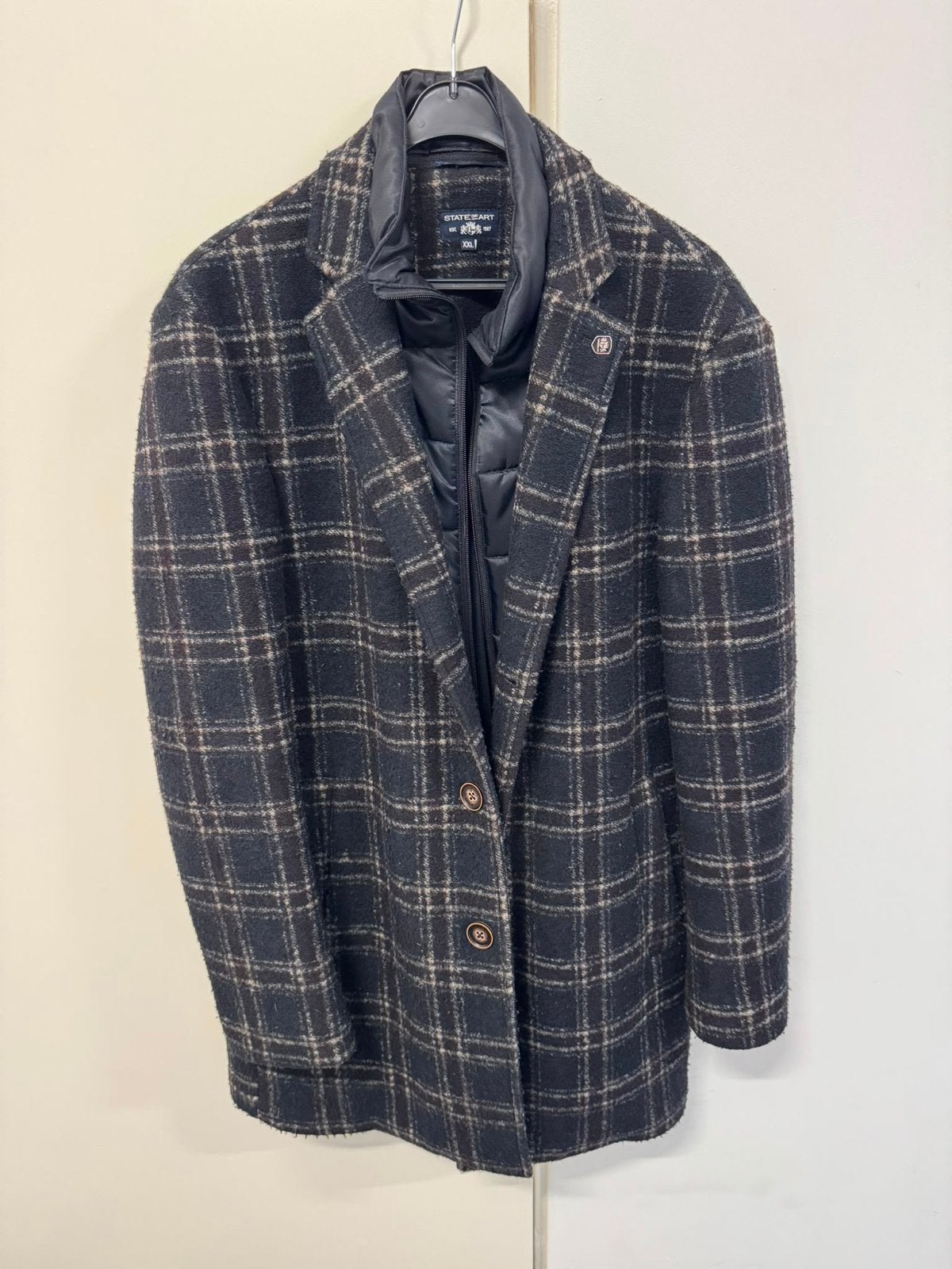 State of Art geruite jas met uitneembare bodywarmer, Kleding | Heren, Ophalen of Verzenden, Zo goed als nieuw, Overige maten, Meerkleurig