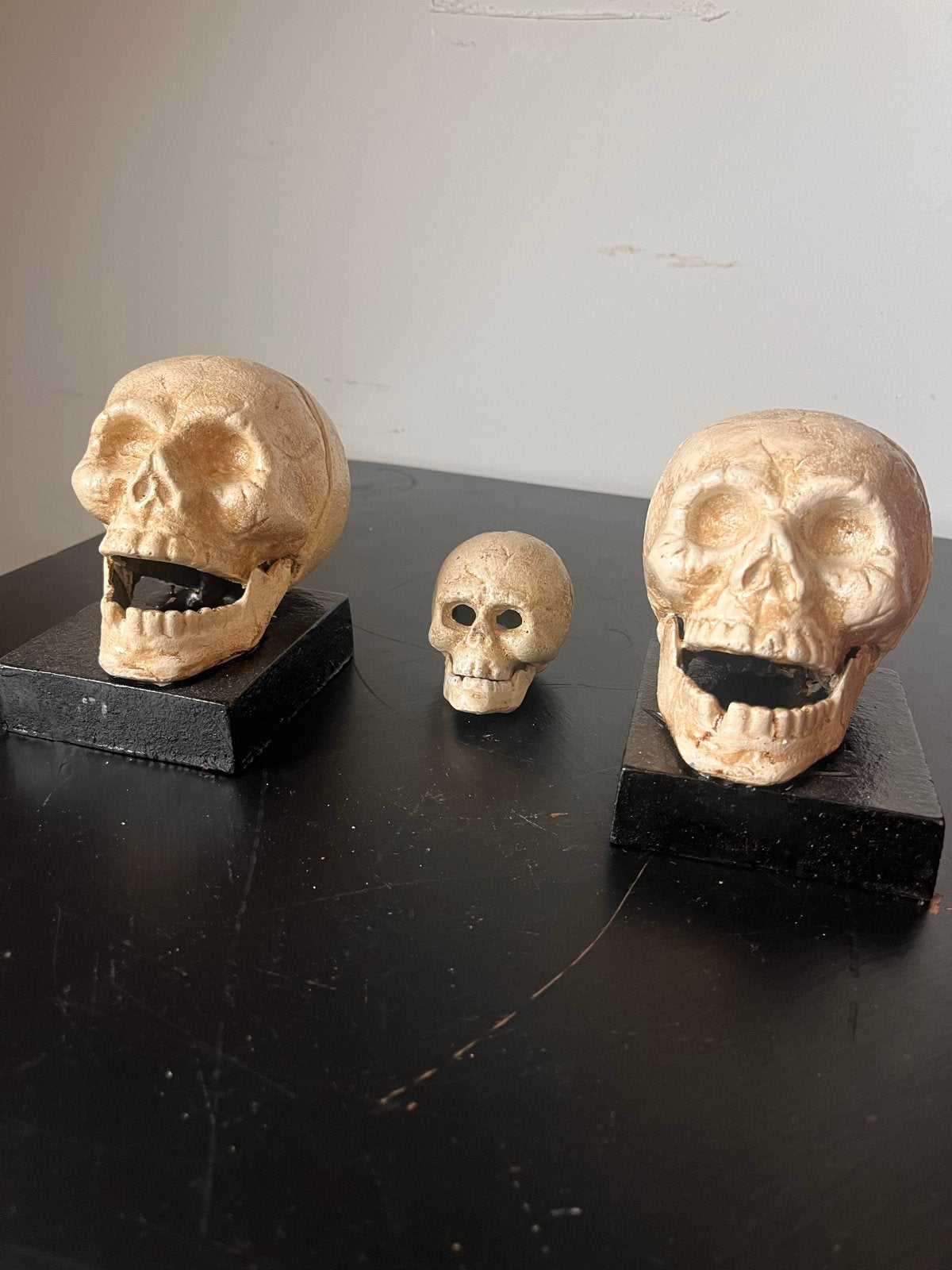 Antieke Gietijzeren Schedels - Set van 3, Ophalen of Verzenden