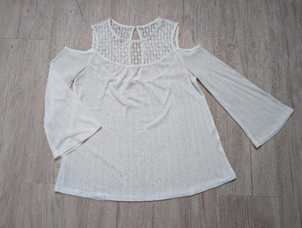 ONLY blouse met open schouders - maat S - wit, Only, Wit, Ophalen of Verzenden, Zo goed als nieuw