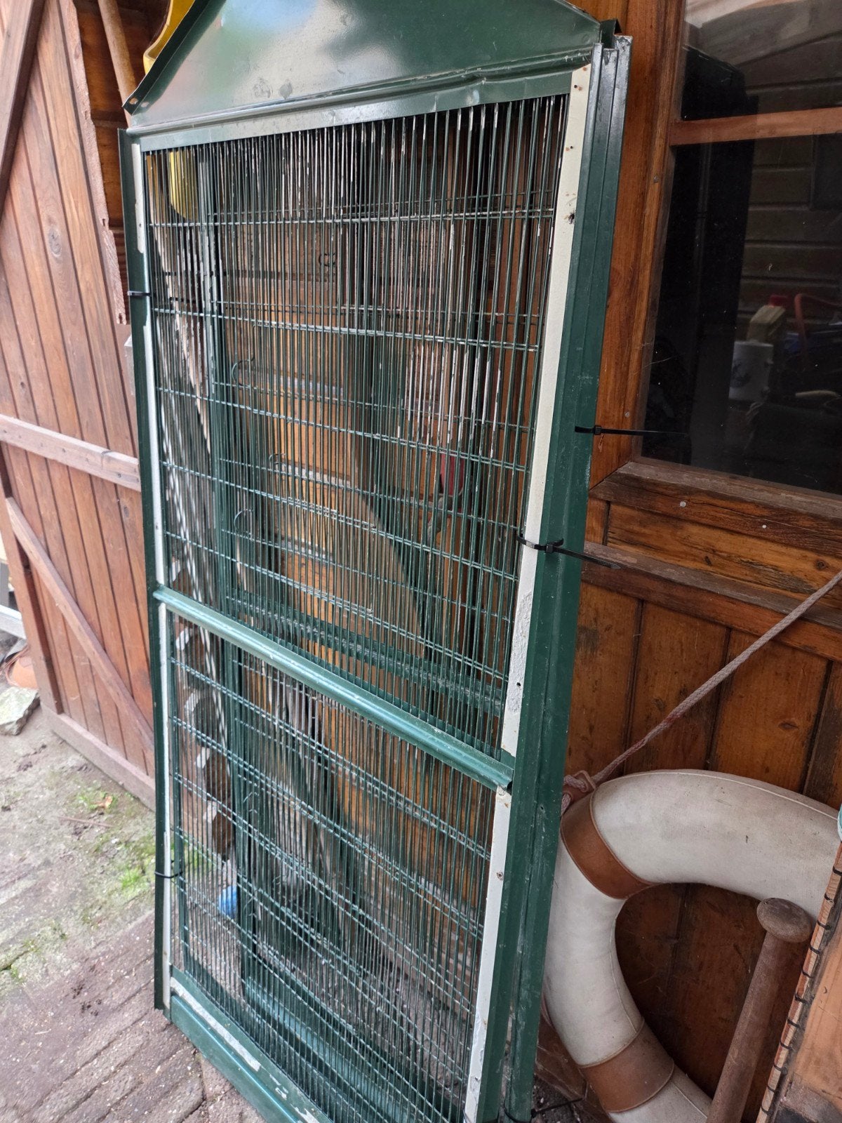 binnen volière voor parkieten of kanaries, Ophalen, Hout, Volière