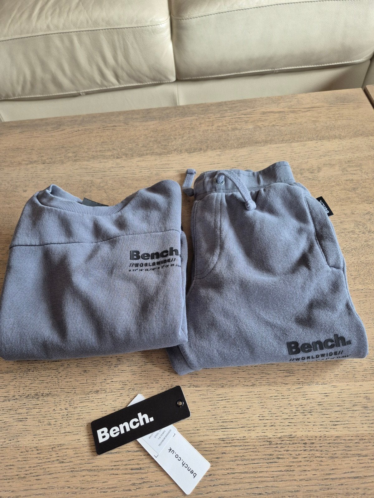 Bench Jongens Techshun Trainingspak Staalgrijs Maat 128, Ophalen of Verzenden, Gebruikt, Maat 128