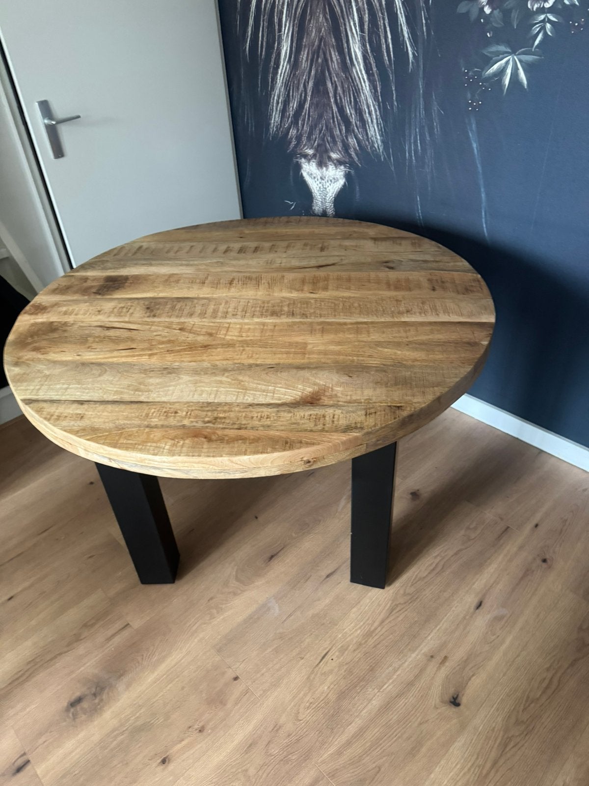 Mango tafel, Huis en Inrichting, Tafels | Eettafels, Ophalen, Overige materialen, Gebruikt, Rond