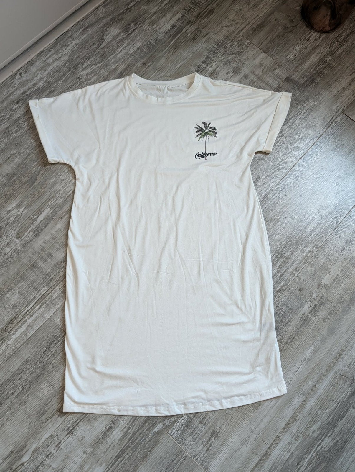 Wit oversized T-shirt – jurk - Maat S, Ophalen of Verzenden, Nieuw, Wit, Korte mouw