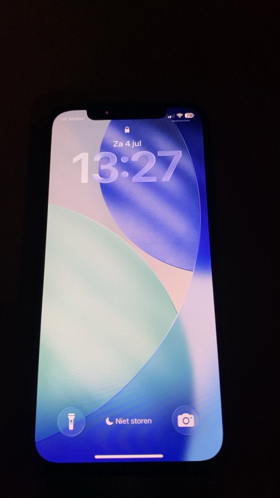 iPhone 12 Blauw - Barsten achterkant, 100% batterij, Telecommunicatie, Mobiele telefoons | Apple iPhone, Gebruikt, 64 GB, Zonder simlock