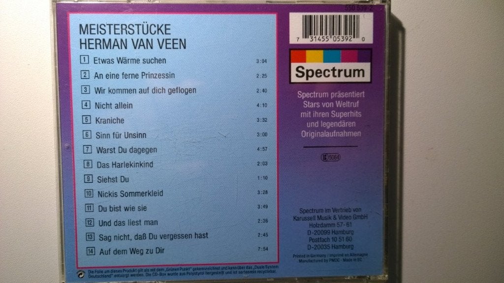 Herman van Veen - Meisterstücke, Ophalen of Verzenden, Zo goed als nieuw, Pop, Album