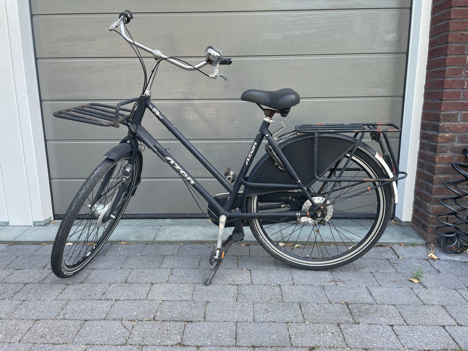 Azor Vlieland Mamafiets met verlengde bagagedrager, Gebruikt, Versnellingen, 56 cm of meer, Trommelrem