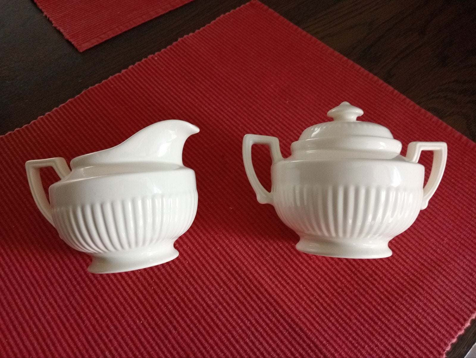 Royal Creamware Empire suiker en melk set / stel, Huis en Inrichting, Overige typen, Ophalen of Verzenden, Zo goed als nieuw, Overige stijlen