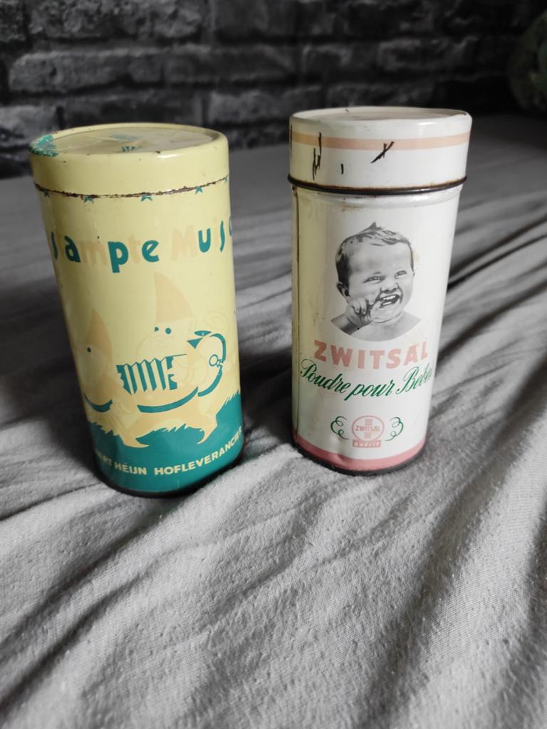 Oude baby blikjes, Ophalen of Verzenden, Gebruikt, Overige