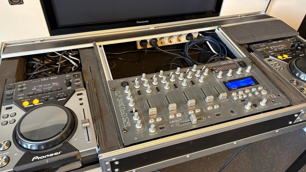 DJ set Sync SMX-1 met 2 Pioneer CDJ-400 en flightcase, Ophalen, Gebruikt, Dj-set, Pioneer
