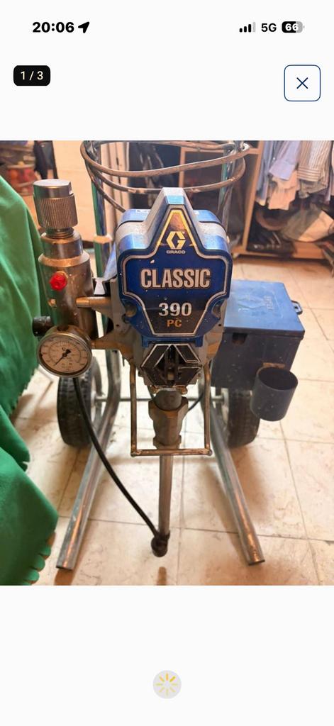 Graco 390 classic verfspuit, Ophalen
