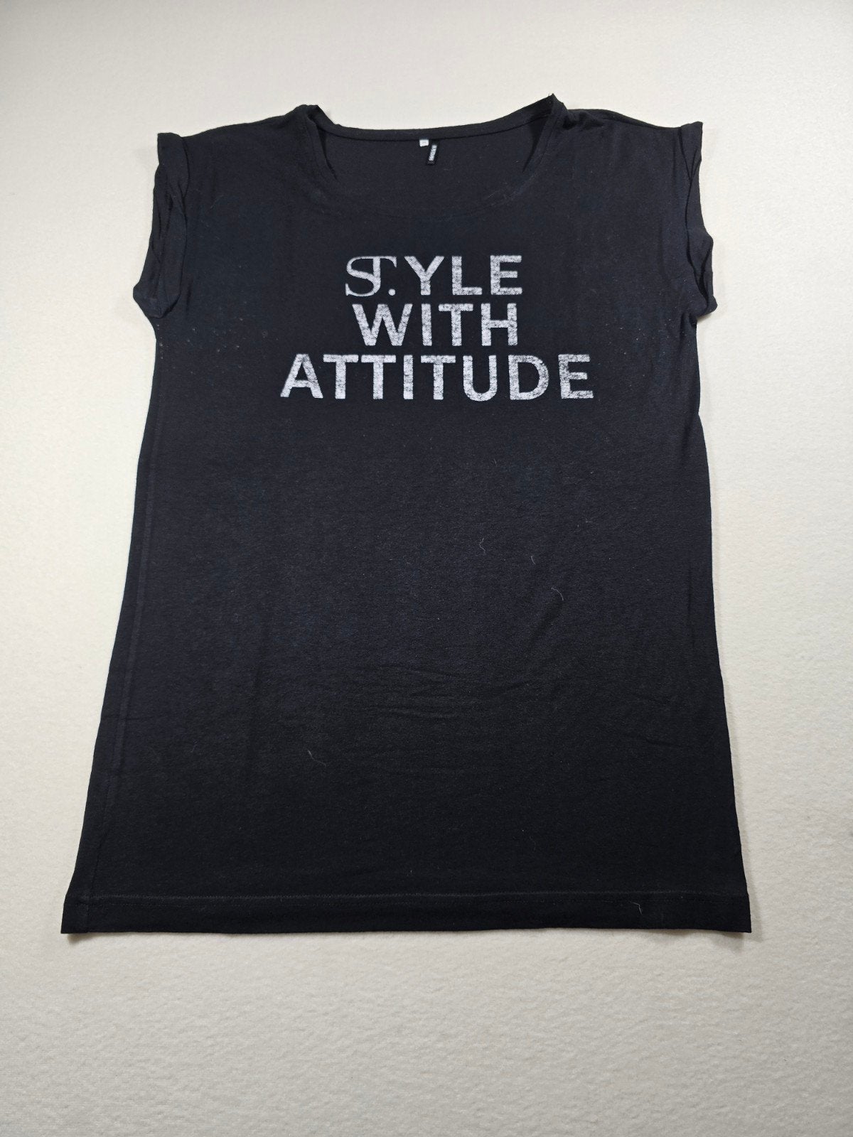 Supertrash dames T-shirt XS zwart met opdruk goede staat, Supertrash, Verzenden, Zwart, Korte mouw