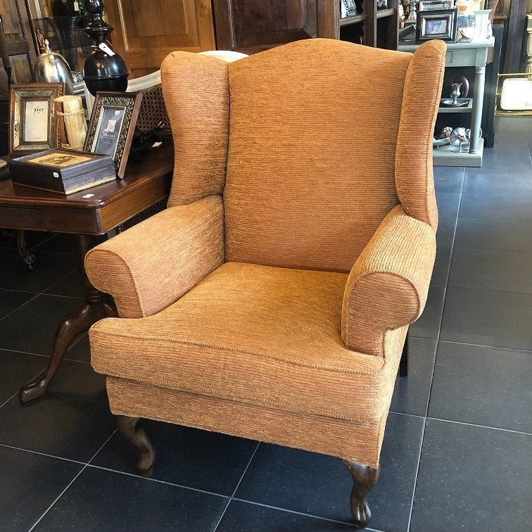 nieuwe stoffen fauteuil - oorfauteuil zetel flamant KORTING, Antiek en Kunst, Ophalen