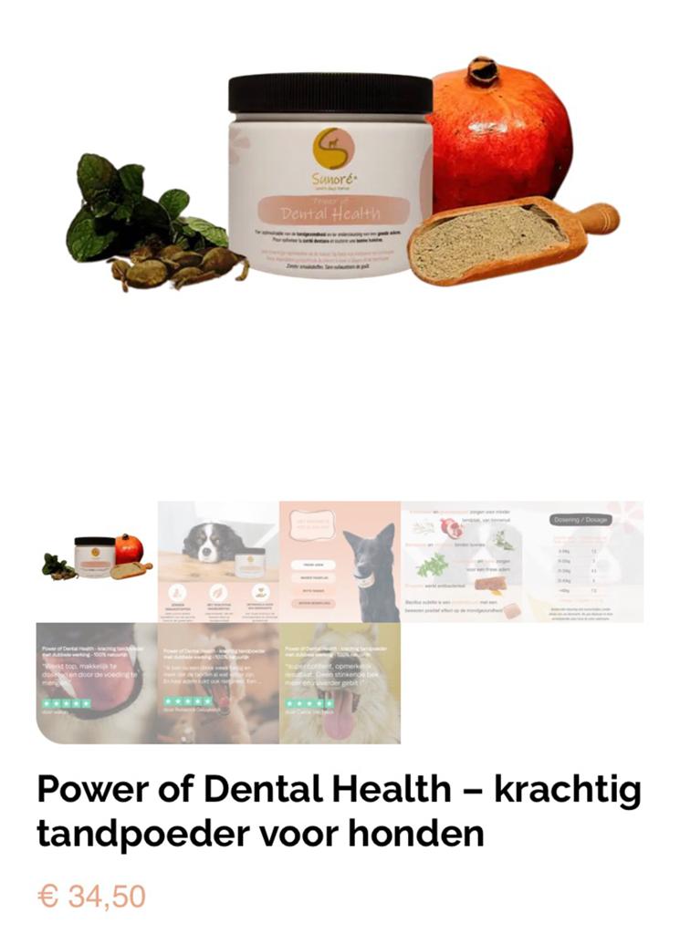 Sunoré power of dental health tandpoeder hond, Dieren en Toebehoren, Ophalen of Verzenden, Hond