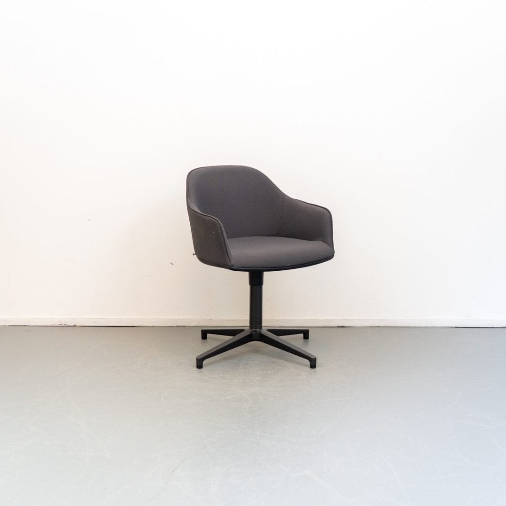 Vitra Softshell Stoel Grijs Stof - Zwart, Niet ingevuld, Zo goed als nieuw, Niet ingevuld, Niet ingevuld