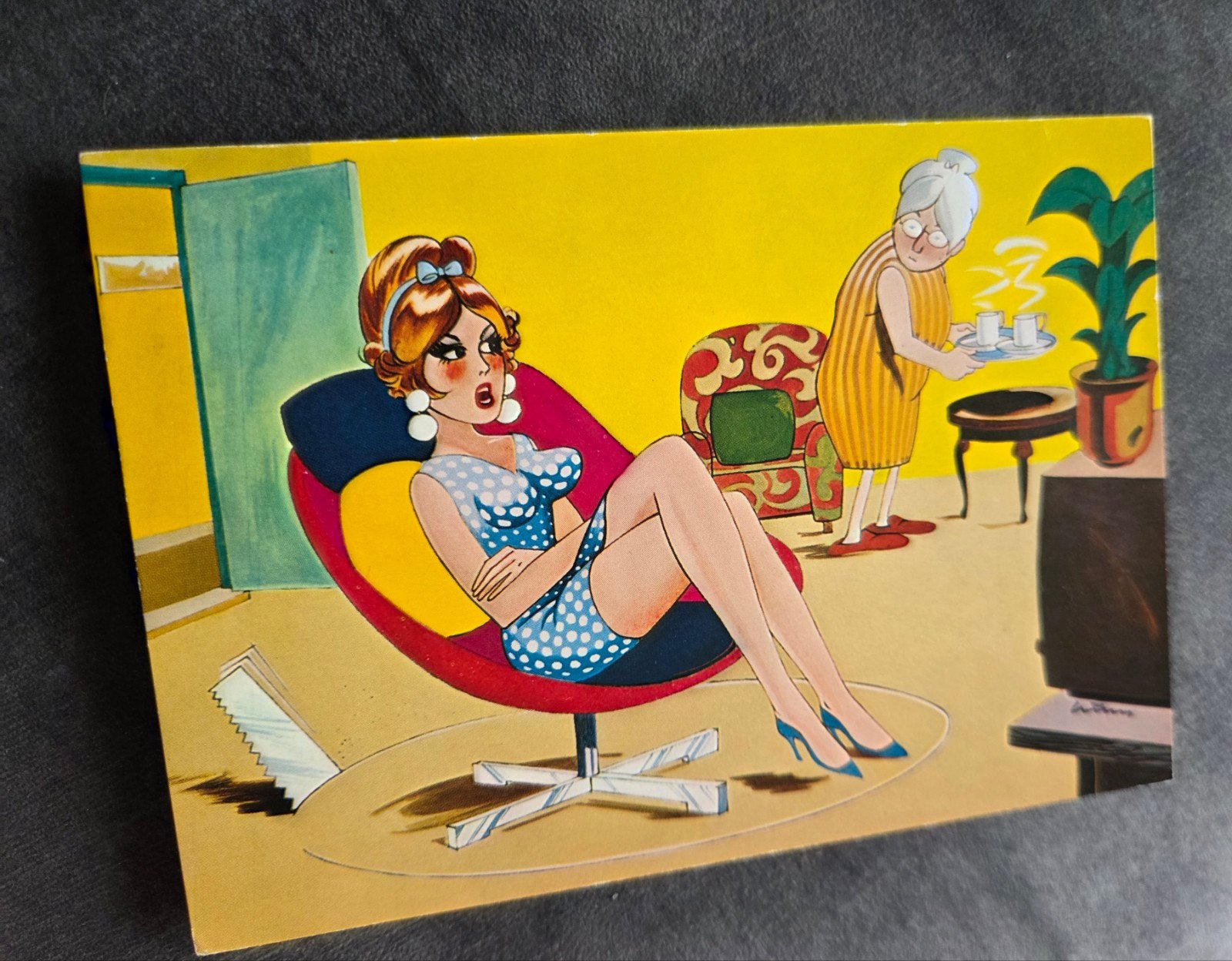 Vintage humoristische ansichtkaart, Verzenden, 1960 tot 1980, Ongelopen, Overige thema's
