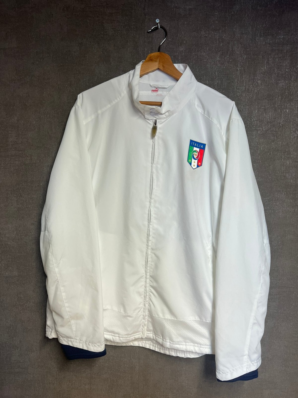 Puma Italy footballjacket, Ophalen of Verzenden, Zo goed als nieuw, Maat 46 (S) of kleiner, Wit