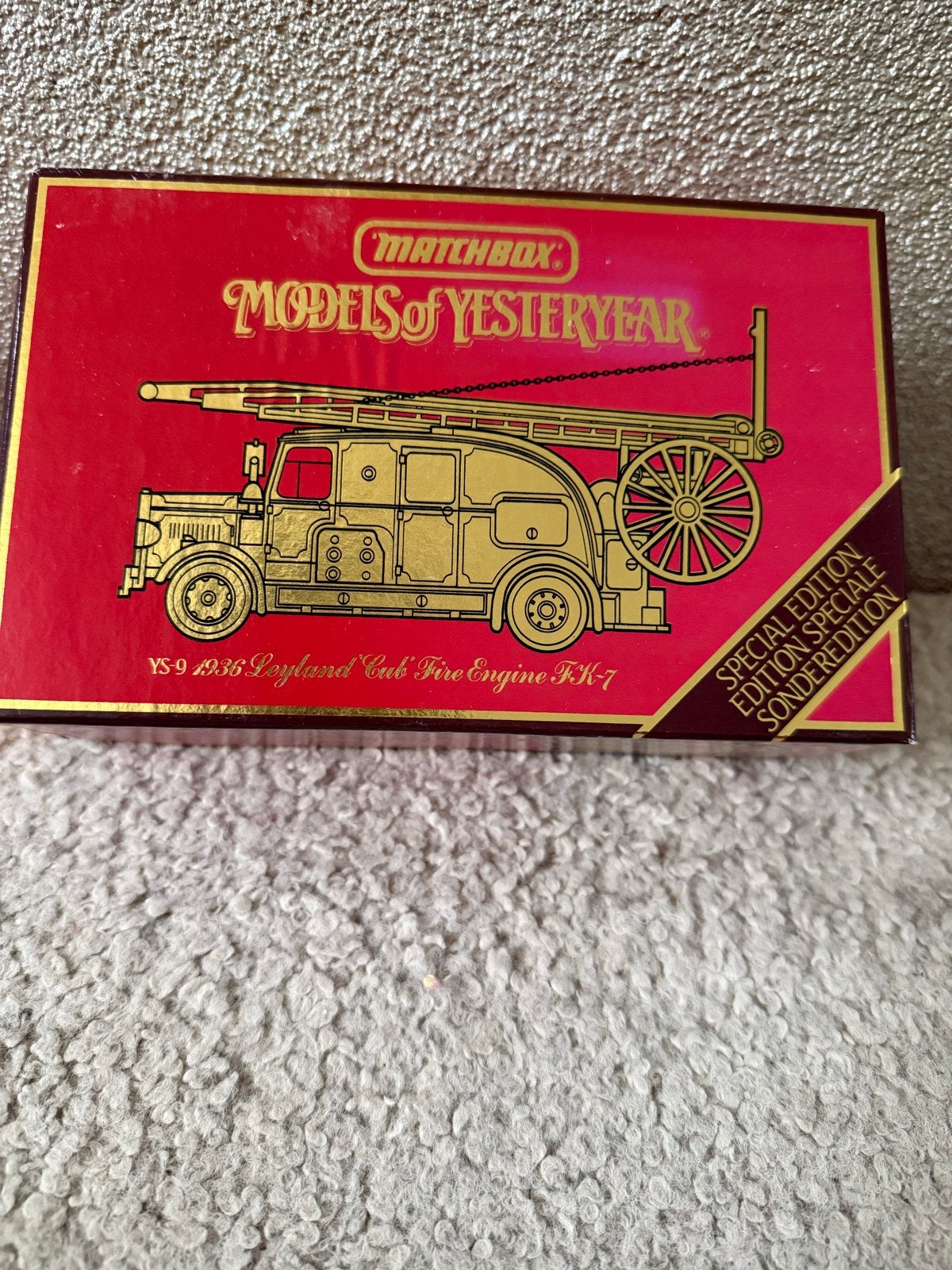 Matchbox Models of Yesteryear 1936 Leyland Cub Brandweer, Overige merken, 1:50 of kleiner, Nieuw, Ophalen of Verzenden