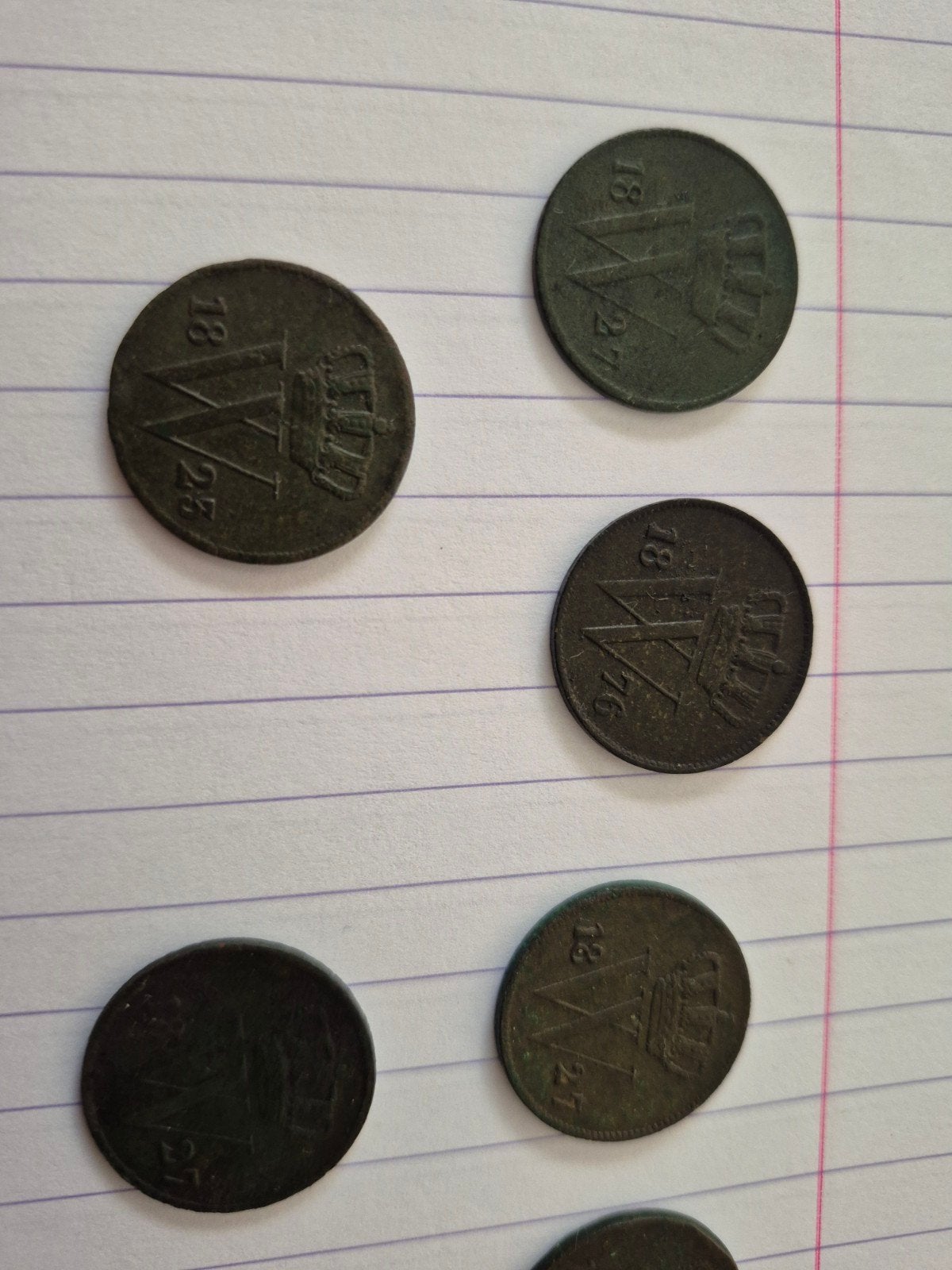 7 keer 1 cent willem, Verzenden, Nederland, Munten