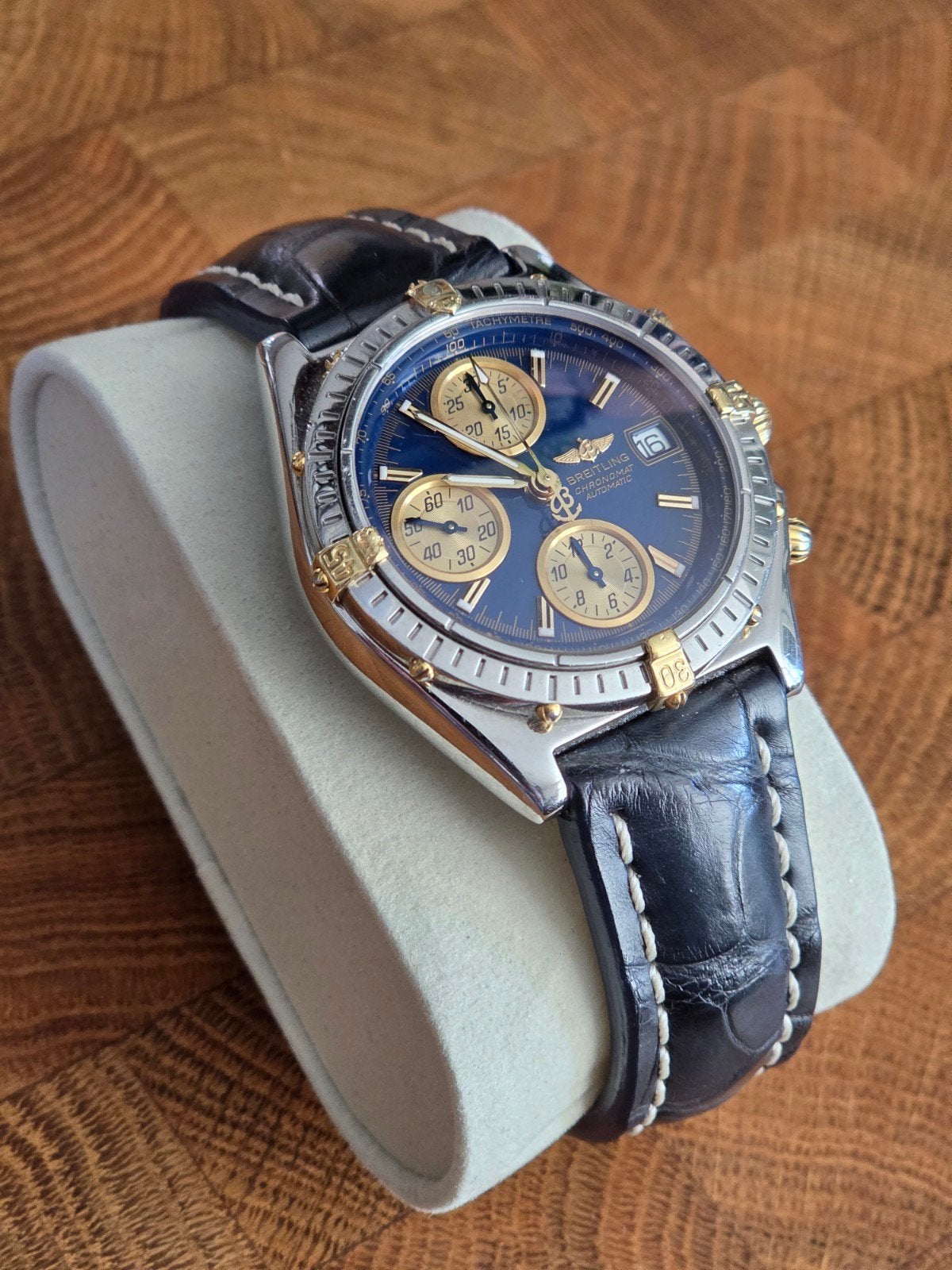 Full set Breitling chronomat gt, Ophalen, Breitling, Polshorloge, Goud