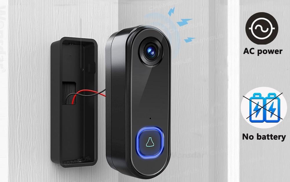 Slimme Tuya Deurbel met Camera en Wifi - Zonder Batterij, Ophalen