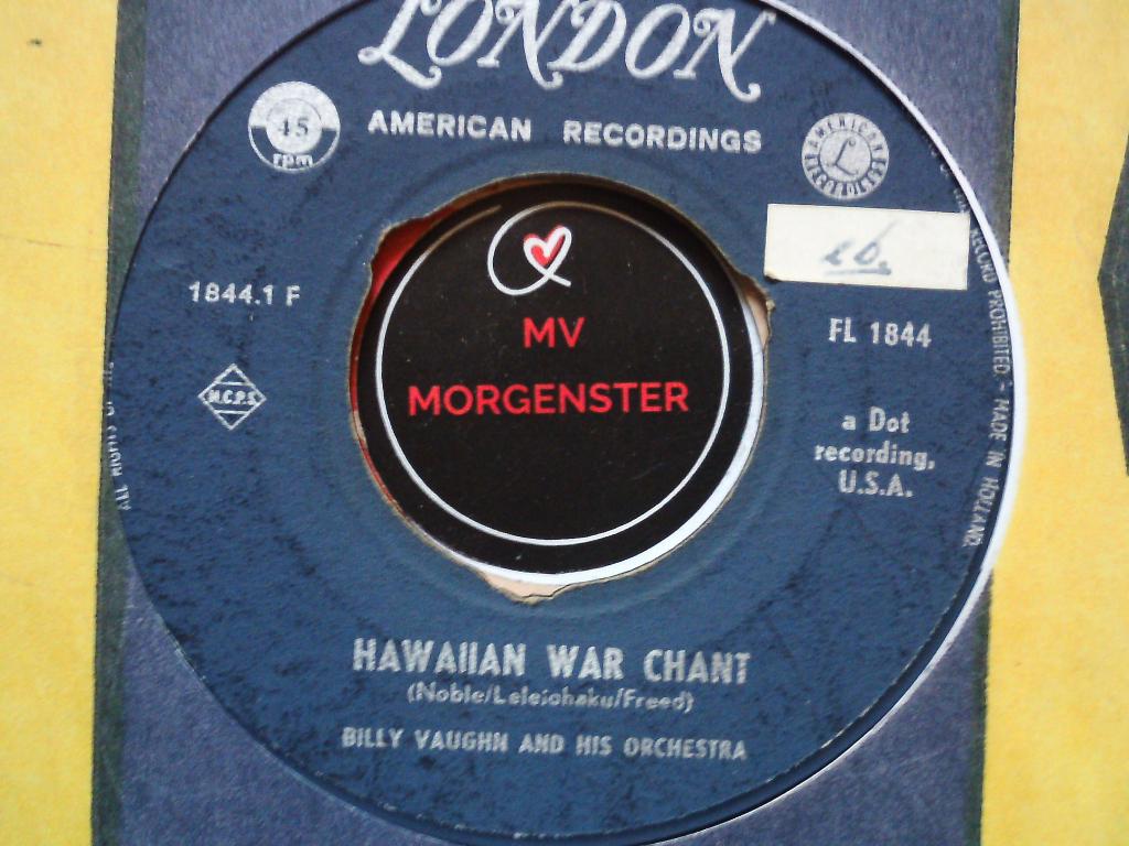 Billy Vaughn - Hawaiian War Chant 18mei, Cd's en Dvd's, Vinyl Singles, 7 inch, Single, Ophalen of Verzenden, Zo goed als nieuw