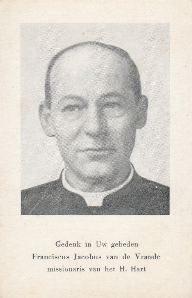 missionaris van de vrande-den hout 1964, Ophalen of Verzenden, Bidprentje