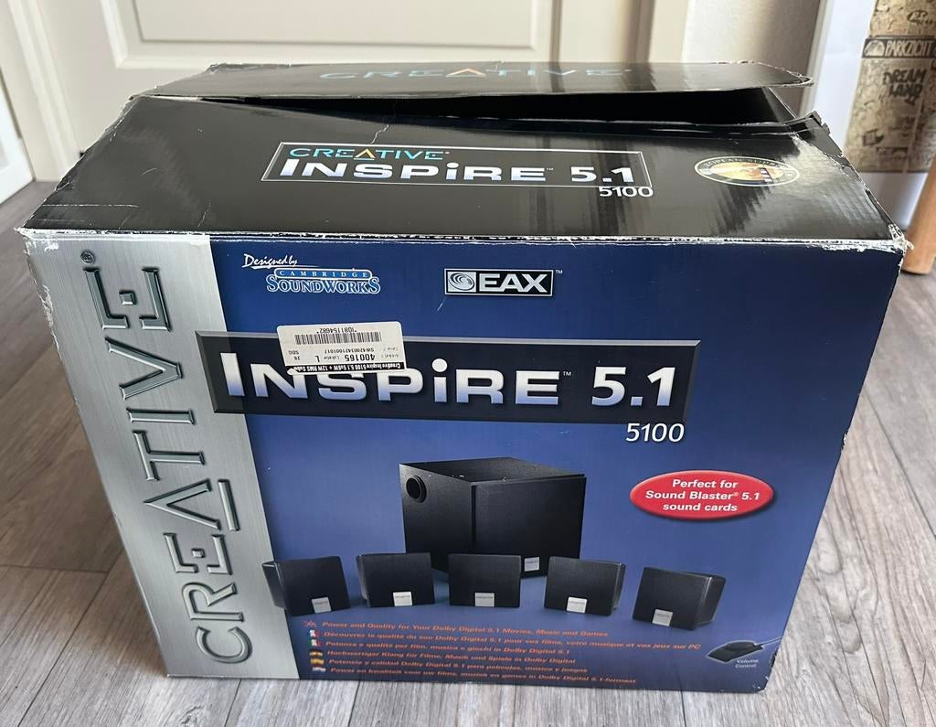 Creative Inspire 5.1 5100 PC Speakerset, Compleet., Computers en Software, Pc speakers, Ophalen of Verzenden, Zo goed als nieuw