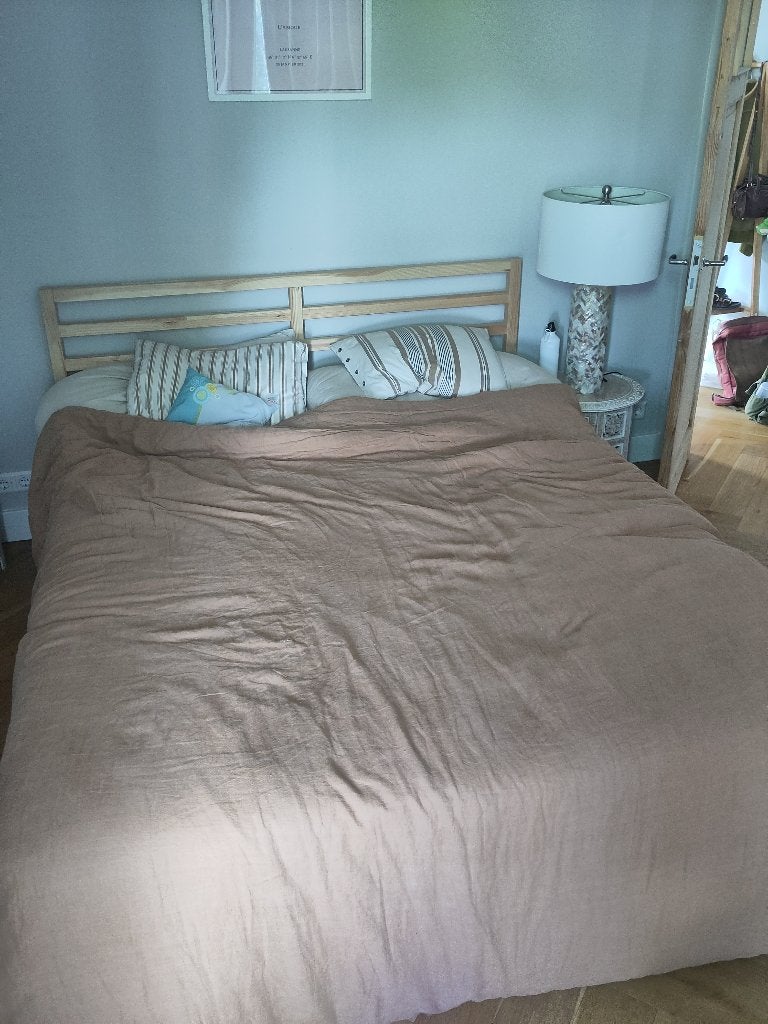 bedframe TARVA Ikea, Ophalen, Beige, Tweepersoons, Zo goed als nieuw