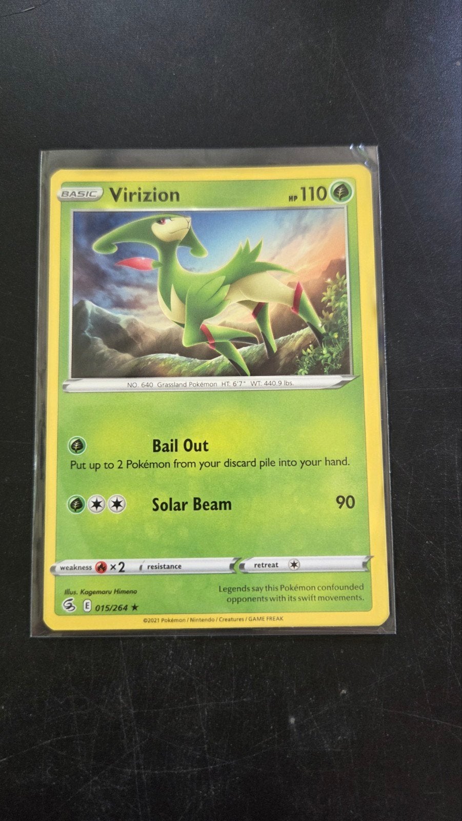 Virizion 015/264 (rare) - Fusion Strike Pokémon kaart, Verzenden, Zo goed als nieuw, Losse kaart