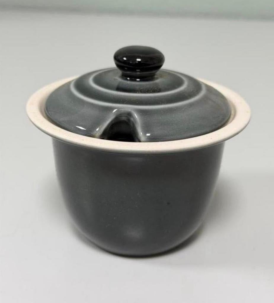 Vintage Keramisch Potje Deksel Glazuur Suiker Jam Honing Pot, Antiek en Kunst, Ophalen of Verzenden