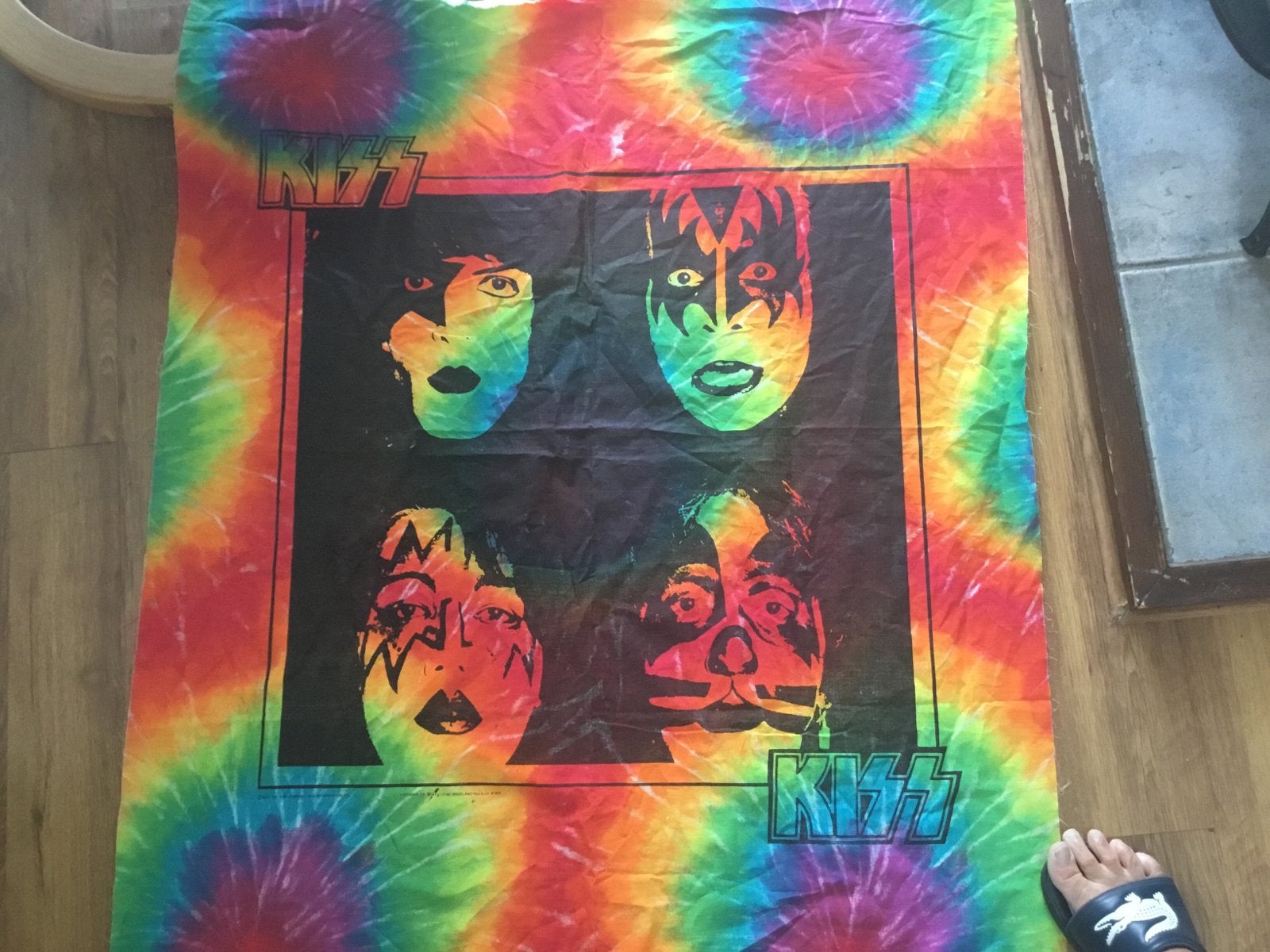 KISS Tie-Dye Wandkleed/Poster - Vintage Rock Merchandise, Ophalen of Verzenden, Gebruikt, Poster, Artwork of Schilderij
