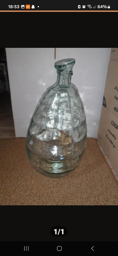 Grote vintage glazen fles / karaf, Ophalen