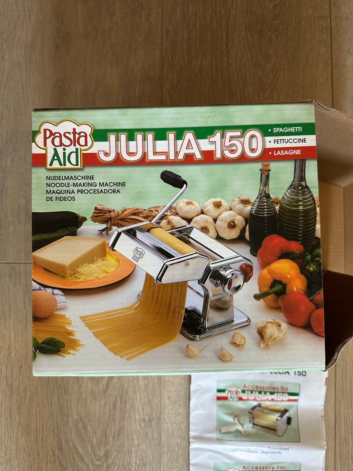 Pasta Aid Julia 150 Pastamachine - Maak zelf verse pasta!, Ophalen, Zilver, Zo goed als nieuw, Metaal
