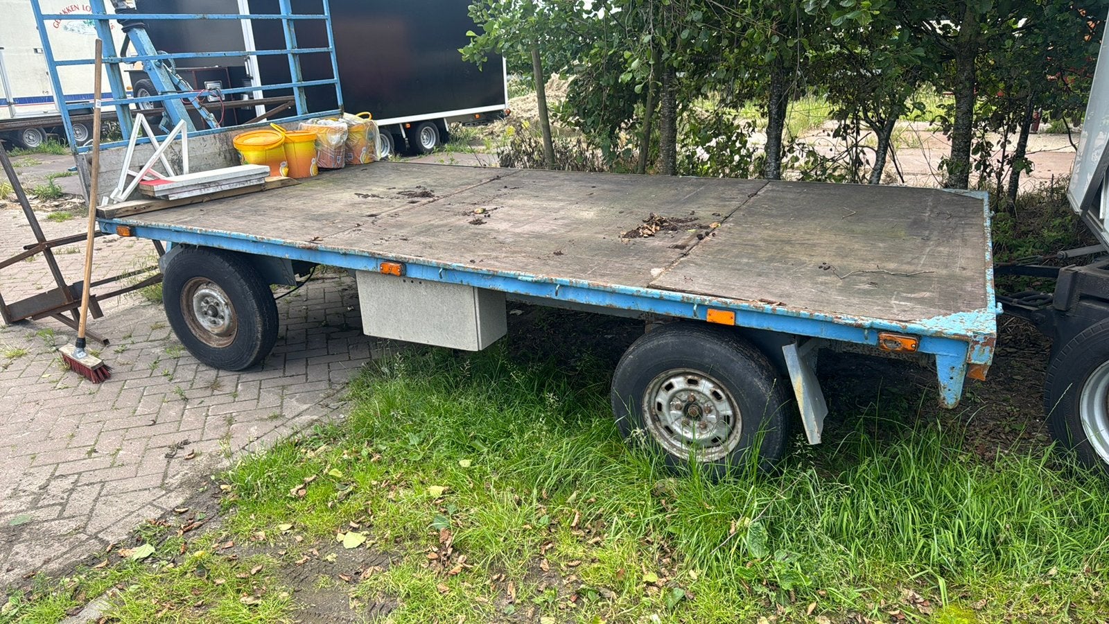 Schamel schamelwagen schamelaanhanger door inruil verkregen, Ophalen, Zo goed als nieuw