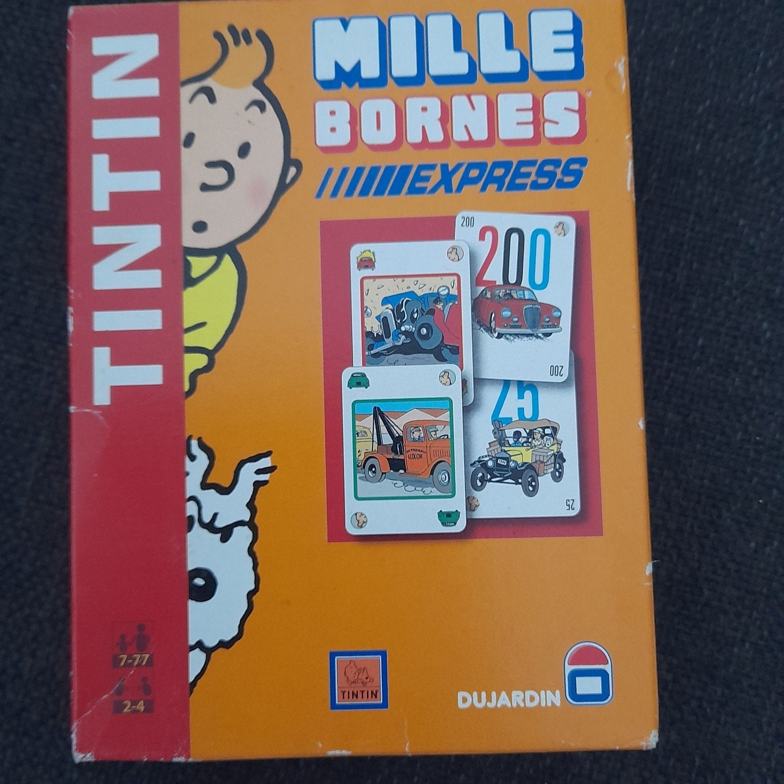 Mille Bornes Express Kuifje kaartspel, Ophalen of Verzenden, Kuifje, Zo goed als nieuw, Boek of Spel