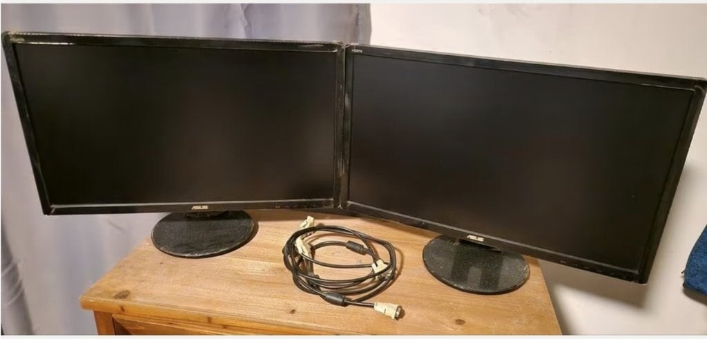 2x Asus beeldscherm 24inch, Ophalen, DVI, Full HD, ASUS (monitor)