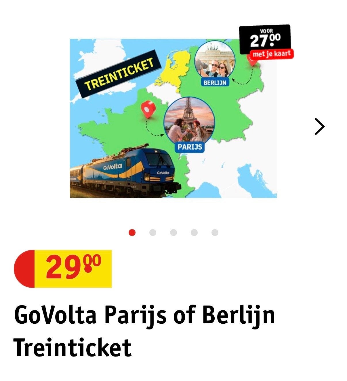 4 Treintickets retour Berlijn of Parijs, Tickets en Kaartjes