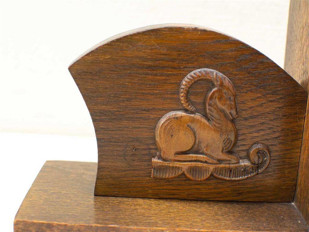 2 Houten boekensteunen 34212, Verzamelen, Beelden en Beeldjes, Ophalen of Verzenden, Gebruikt, Dier