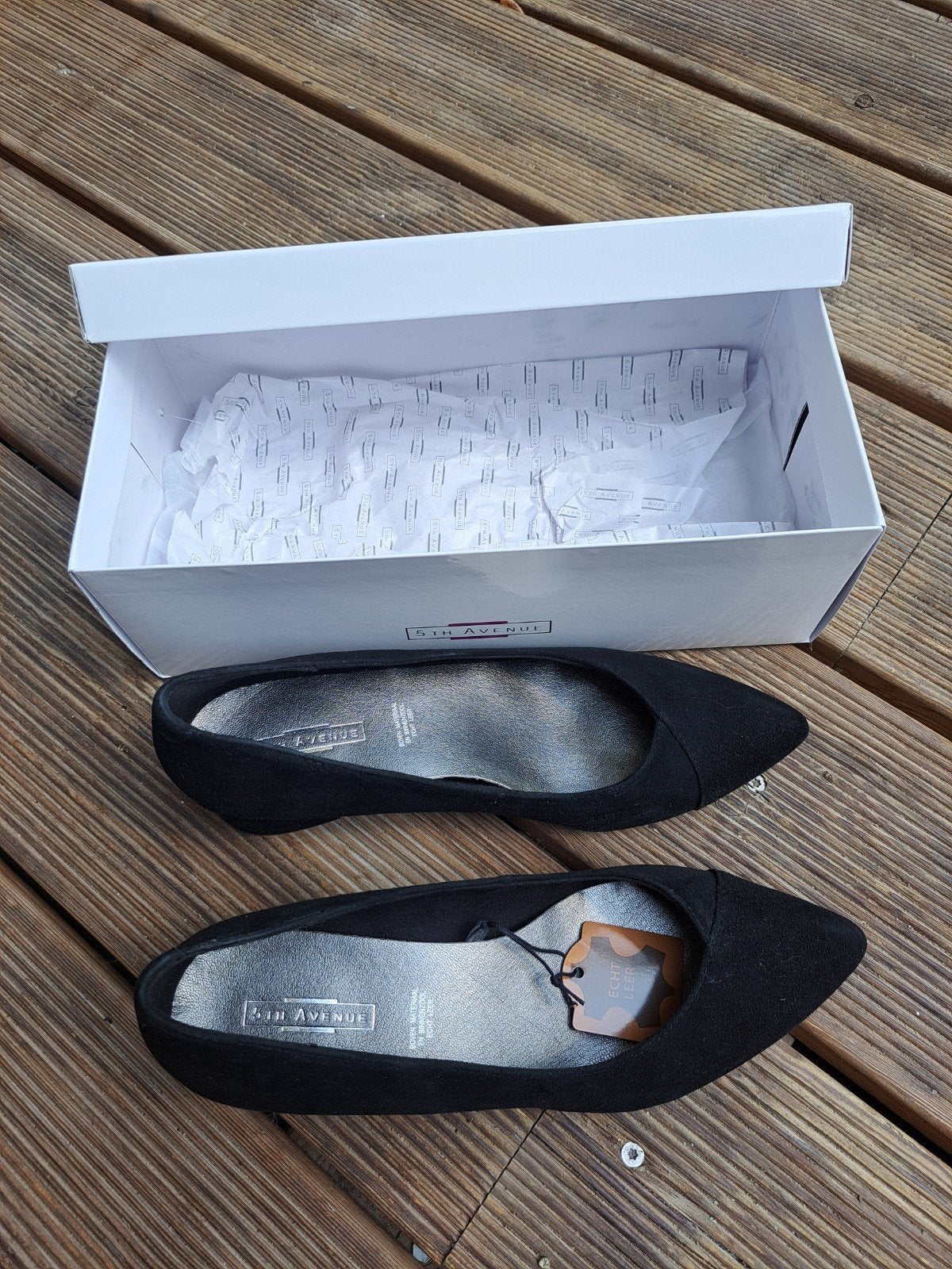 5th Avenue Zwarte Suède Pumps - Maat 37 - Echt Leer, Schoenen met lage hakken, Zwart, Nieuw, Ophalen of Verzenden