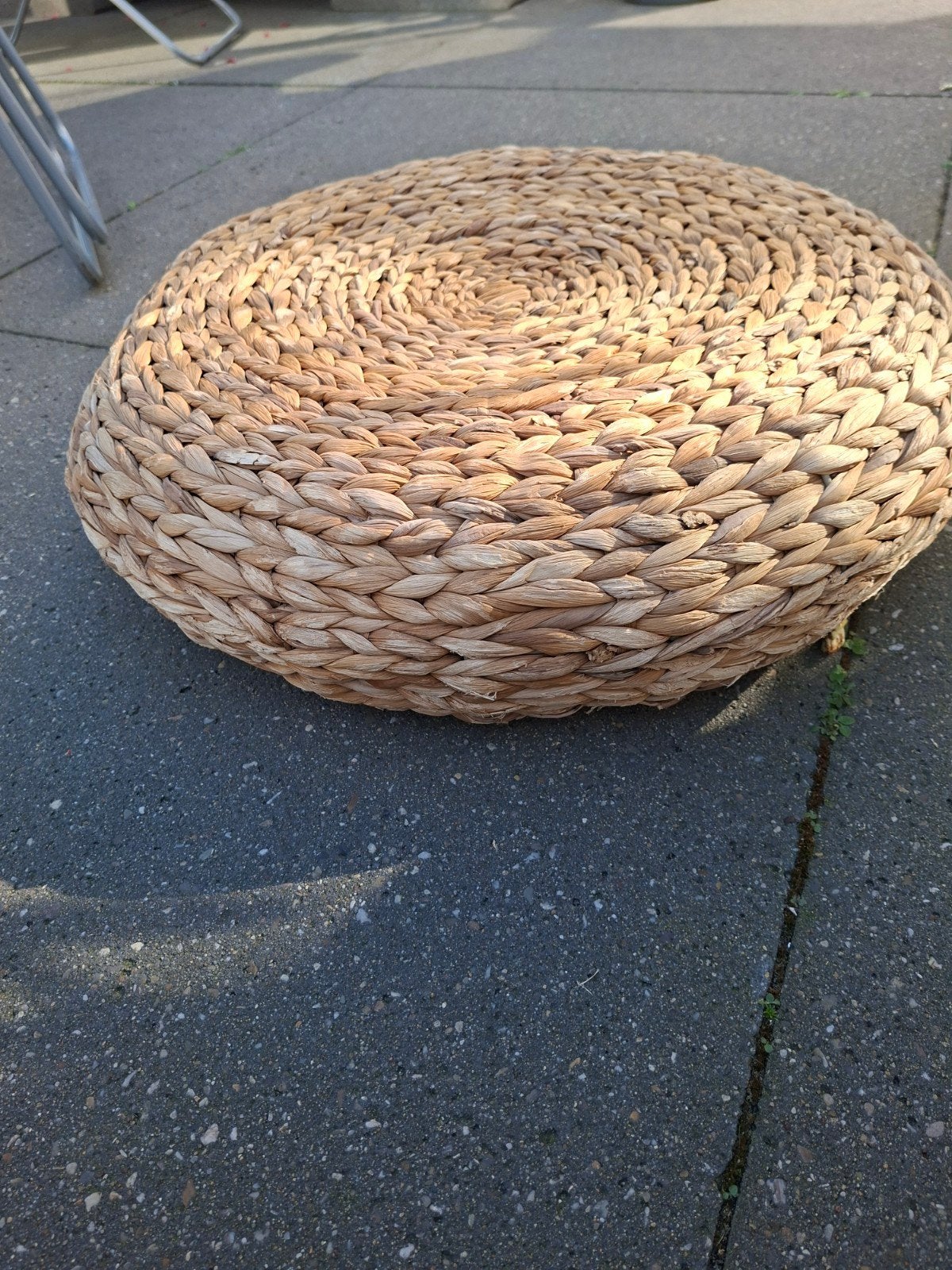 poef/voetenbank waterhyacint rond, Ophalen, Boho, 50 tot 75 cm, 50 tot 75 cm