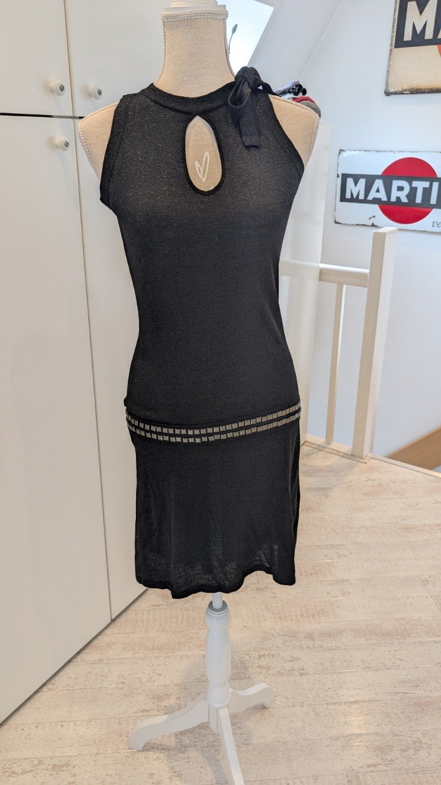 Leuke zwarte(  kerst) jurk van Zigga, maat 40, Maat 38/40 (M), Zigga, Zwart, Ophalen of Verzenden