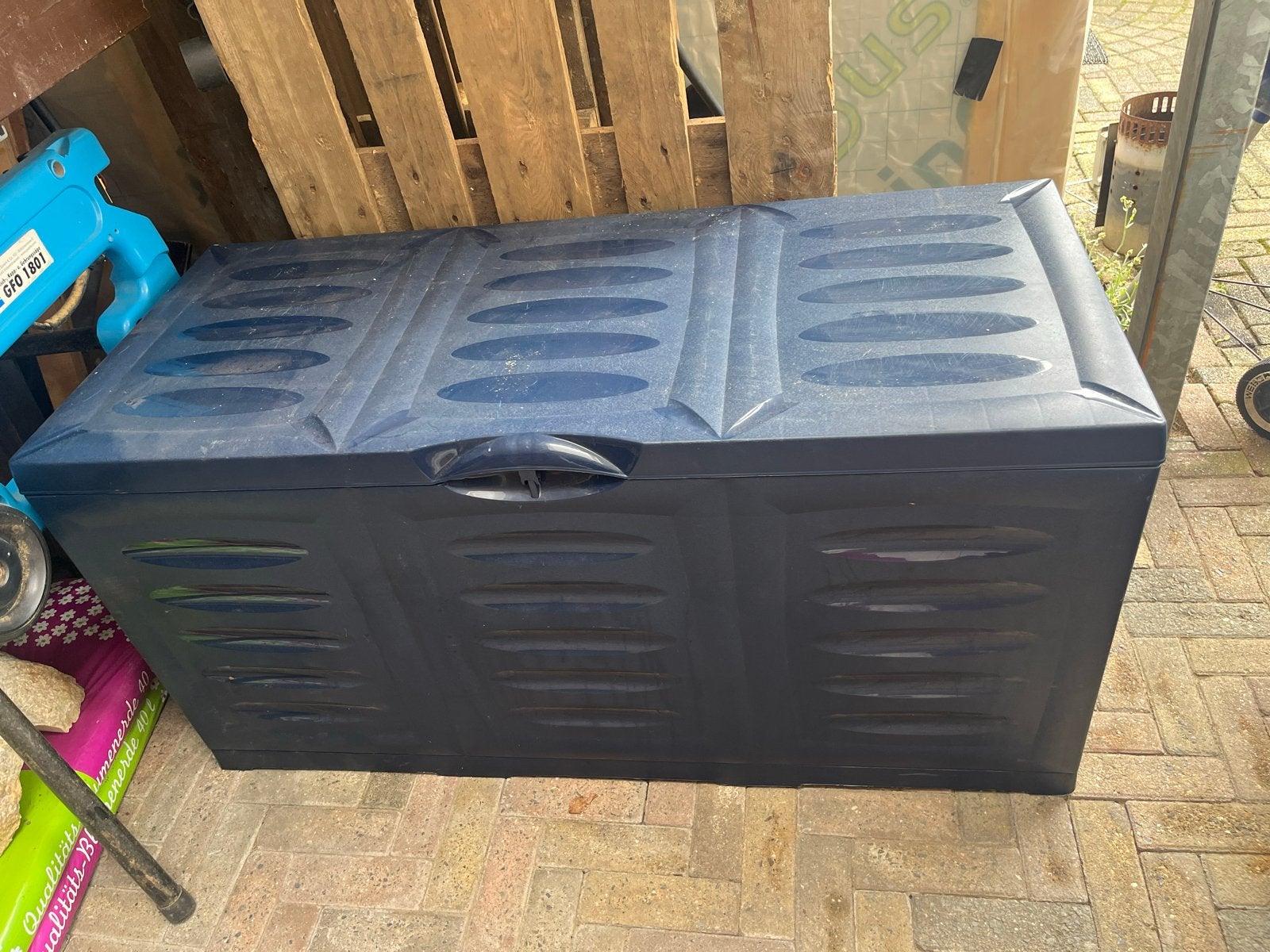 Opbergbox voor tuinkussens - Kunststof, Tuin en Terras, Ophalen, Gebruikt, Kunststof, Overige typen