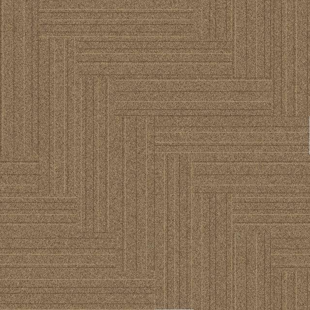 Bruin beige tapijttegels visgraat gelegd, Interface 25x100cm, 75 m² of meer, Nieuw, Ophalen of Verzenden, Tapijttegels
