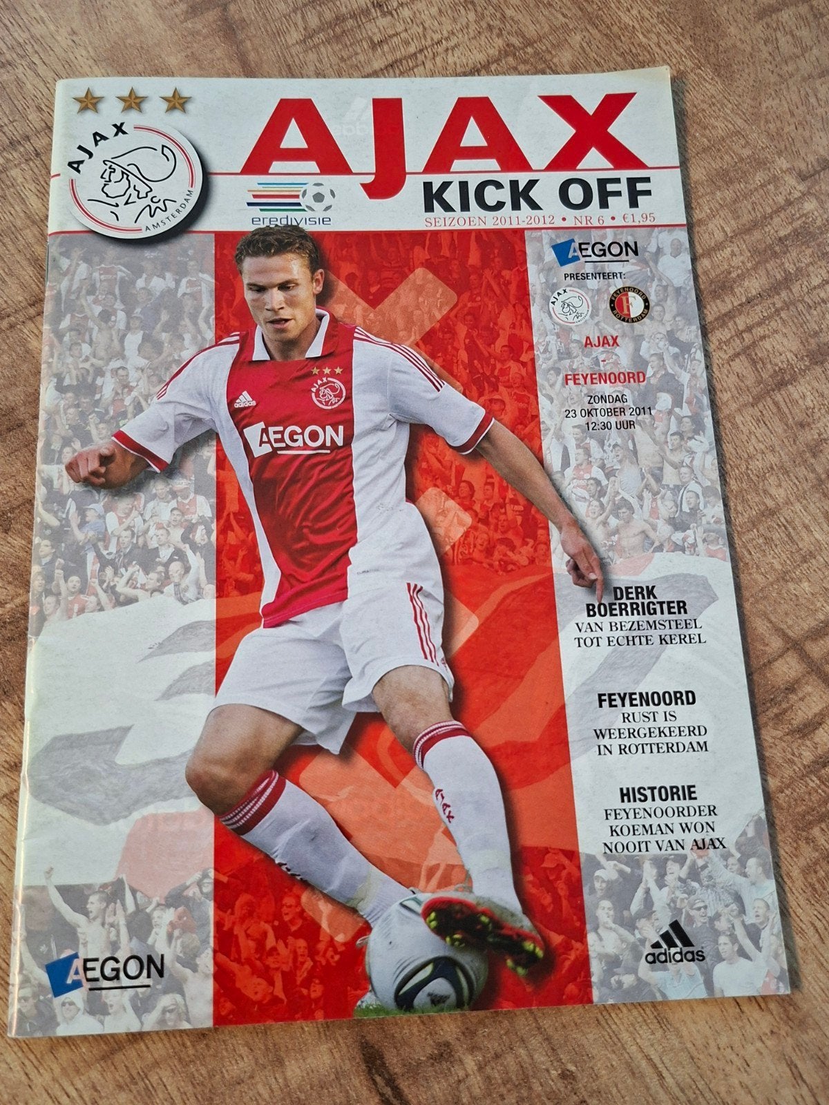 Ajax - Feyenoord Programma Magazine 23-10-2011, Ophalen of Verzenden, Ajax, Boek of Tijdschrift