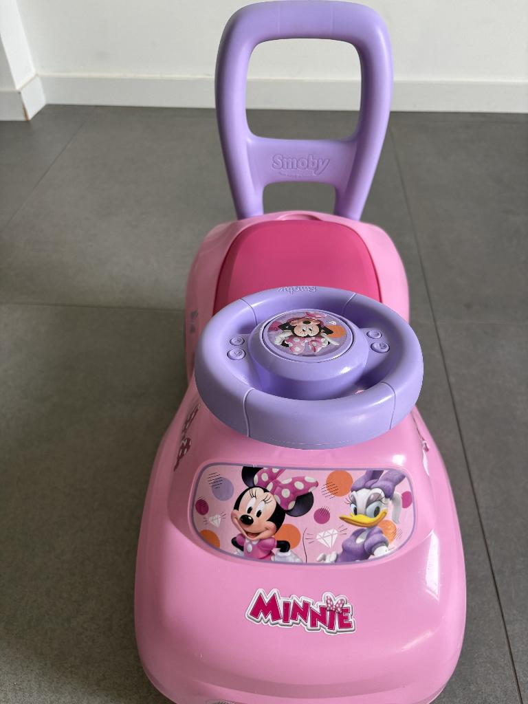 Disney Minnie Mouse ride-on loopauto - roze, Ophalen, Zo goed als nieuw, Loopfiets