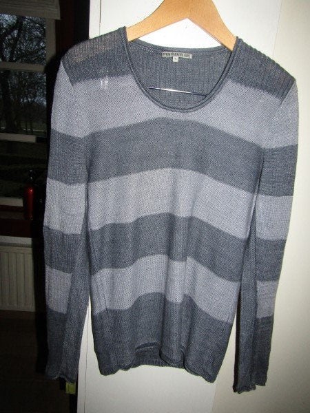 F1368 DRYKORN mt XL trui denim blauw linnen, Drykorn, Maat 56/58 (XL), Zo goed als nieuw, Verzenden