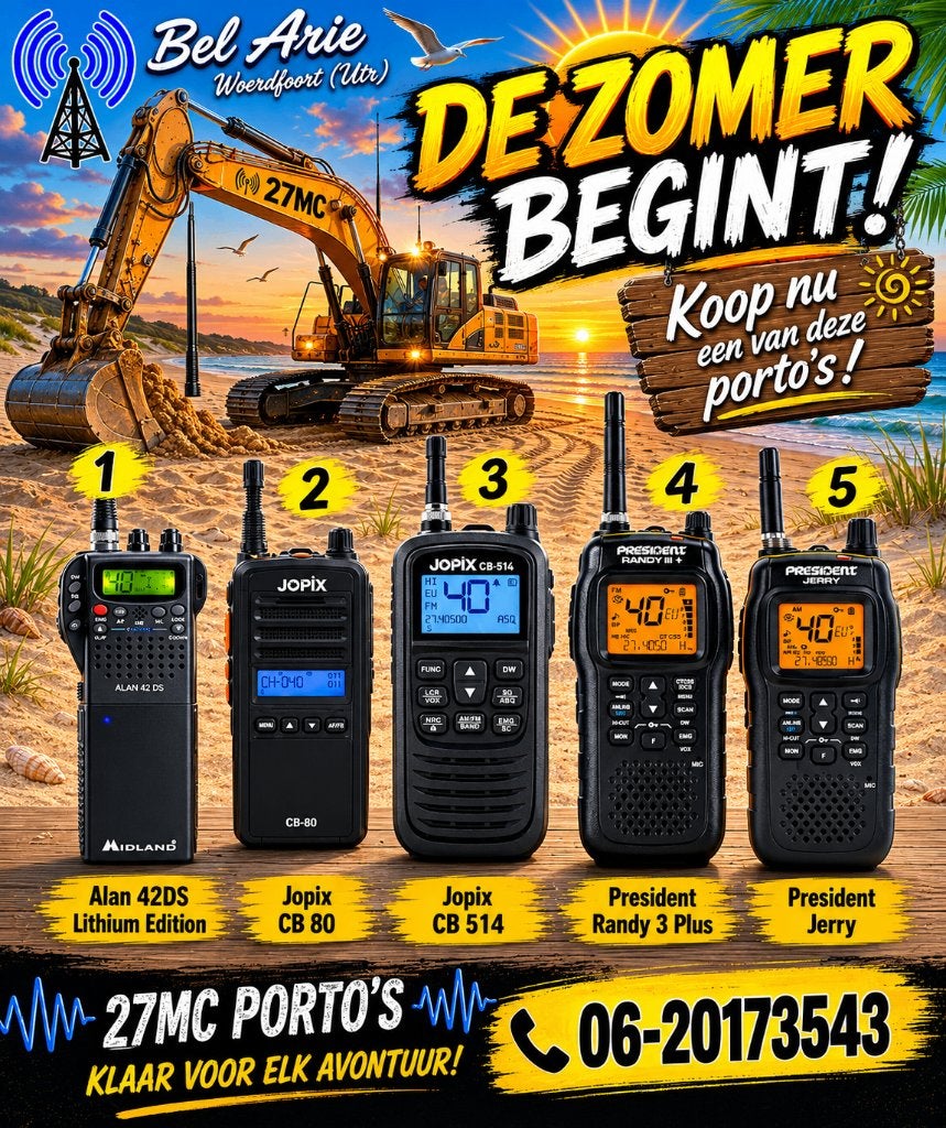 President Randy III + 27MHz porto Montfoort, Telecommunicatie, Zenders en Ontvangers, Ophalen, Nieuw, Zender en Ontvanger