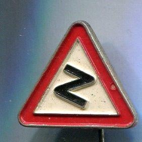 Verkeersbord zilverkleurig speldje ( X_031 ), Verzenden, Nieuw, Transport, Speldje of Pin