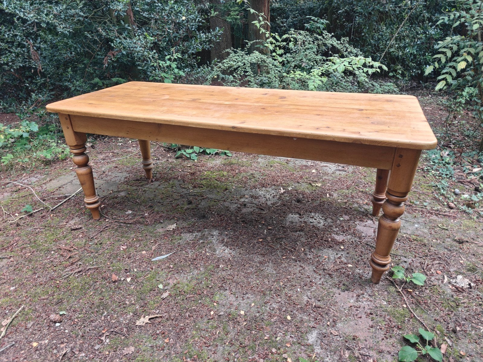 Grenen tafel met lades - 84x198x79.5 cm Franse boeren stijl, Ophalen